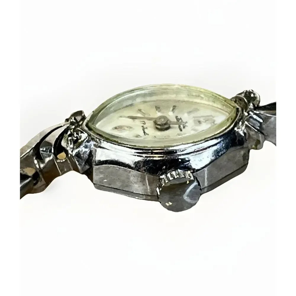 Jules Jurgensen 17 Jewels Watch Vintage, Diamonds Works, Needs Battery